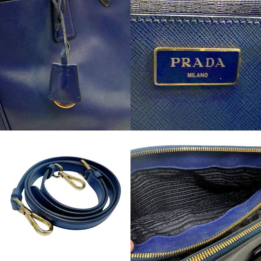 PRADA（プラダ） ハンドバッグ ショルダーバッグ レザー ネイビー