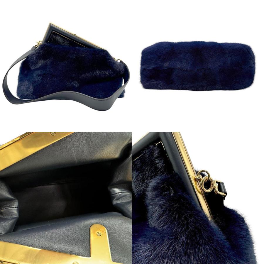 FENDI バイザウェイ　ミディアム　ネイビー ショルダーバッグ FENDI（フェンディ） ショルダーバッグ ファースト ミディアム ファー