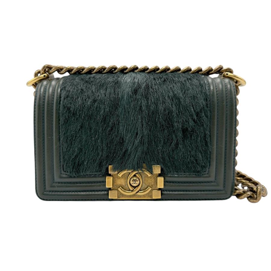 CHANEL/シャネル ココマーク ボーイシャネル チェーンショルダー レザー ショルダーバッグ カーキ レディース ブランド CHANEL（シャネル） ショルダーバッグ ボーイシャネル レザー/山羊毛