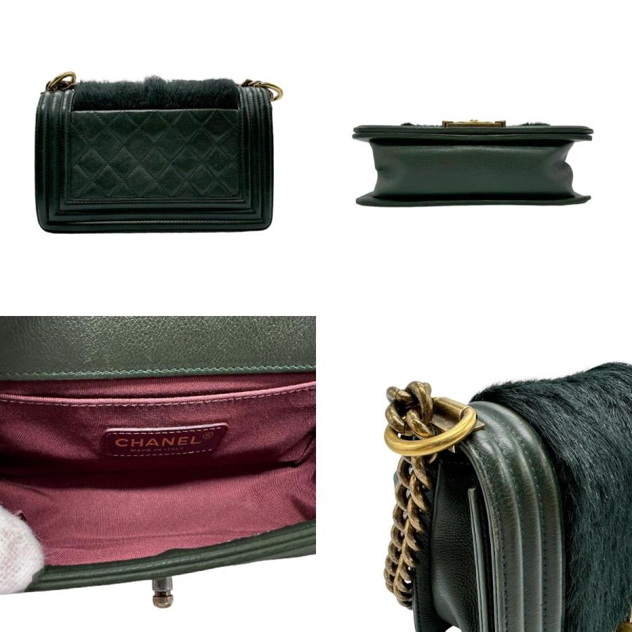 CHANEL（シャネル） ショルダーバッグ ボーイシャネル レザー/山羊毛