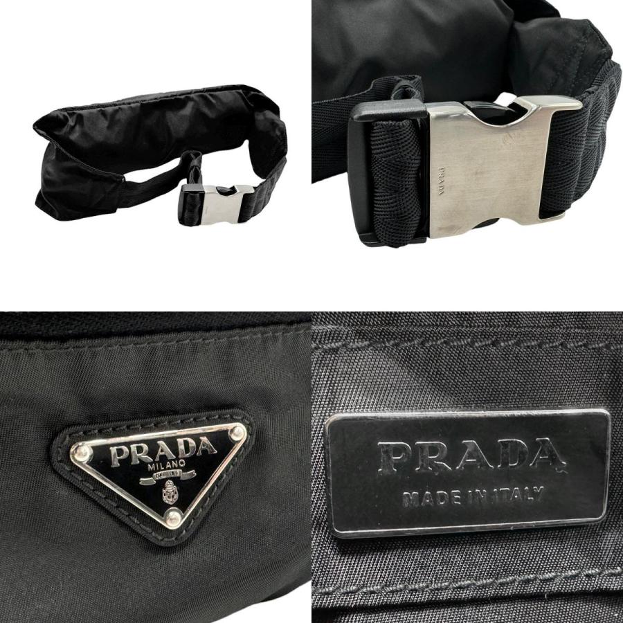 PRADA ブラックナイロン ボディバッグ PRADA/プラダ】ナイロン ミニウエストバッグ/ボディバッグ
