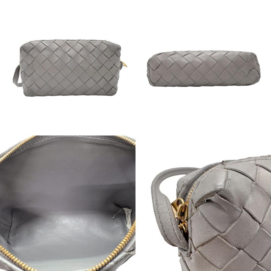 BOTTEGA VENETA(ボッテガヴェネタ) ショルダーバッグ イントレチャート グレー 斜めがけ レザー BOTTEGA VENETA（ボッテガ・ヴェネタ） ショルダーバッグ 765911 V2HL1