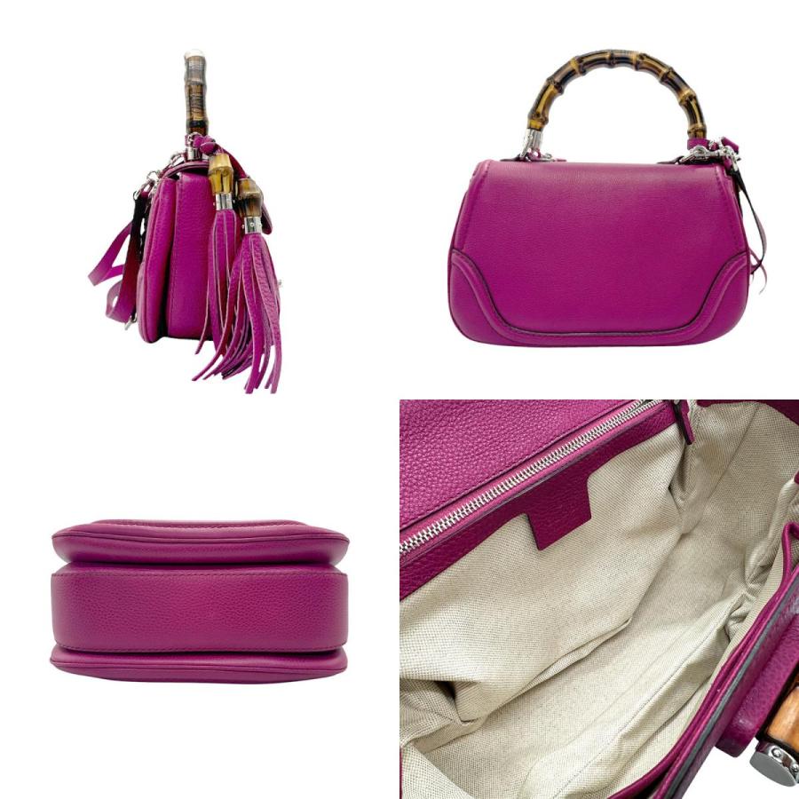 GUCCI（グッチ） ハンドバッグ ショルダーバッグ バンブー レザー