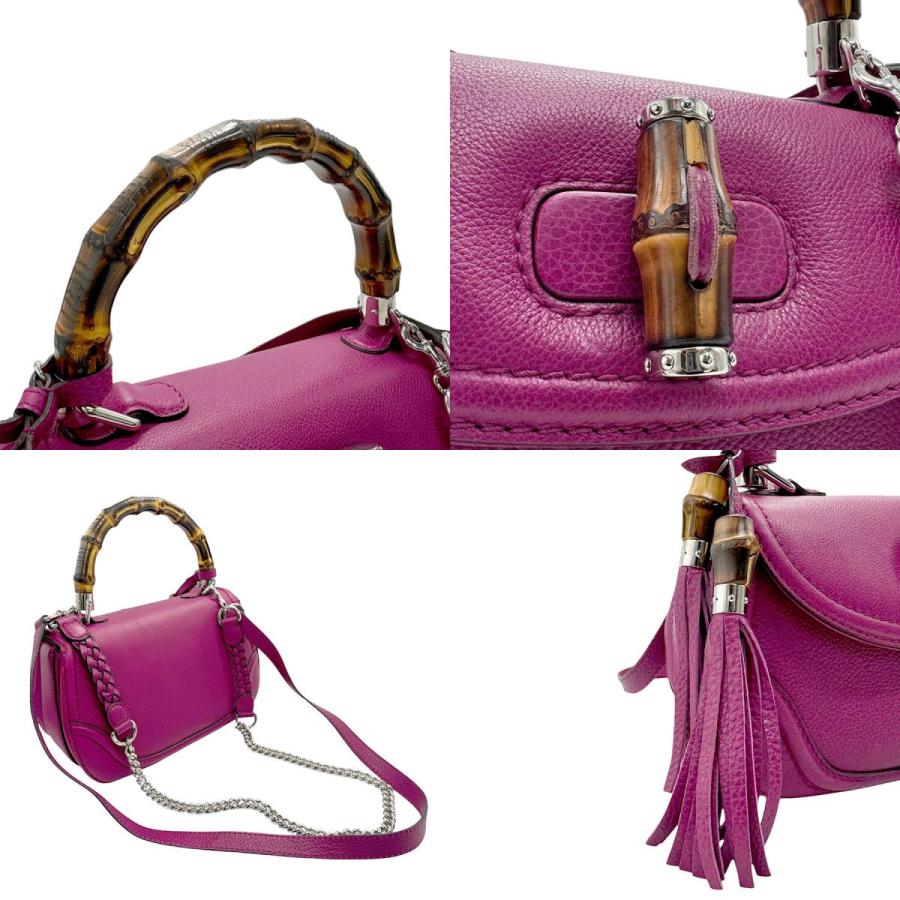 GUCCI（グッチ） ハンドバッグ ショルダーバッグ バンブー レザー