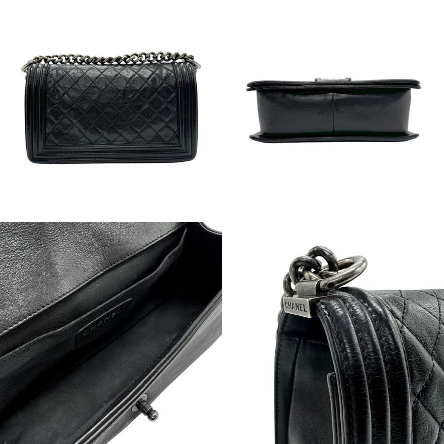 CHANEL（シャネル） ショルダーバッグ ボーイシャネル レザー ブラック