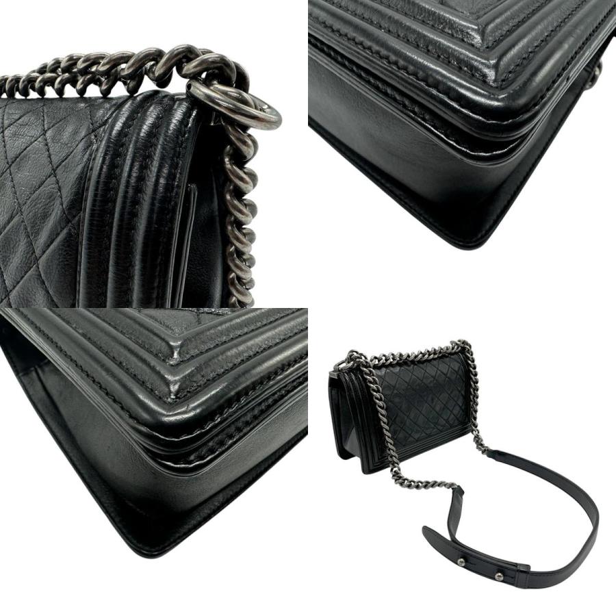 CHANEL（シャネル） ショルダーバッグ ボーイシャネル レザー ブラック