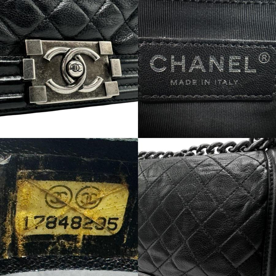 CHANEL（シャネル） ショルダーバッグ ボーイシャネル レザー ブラック