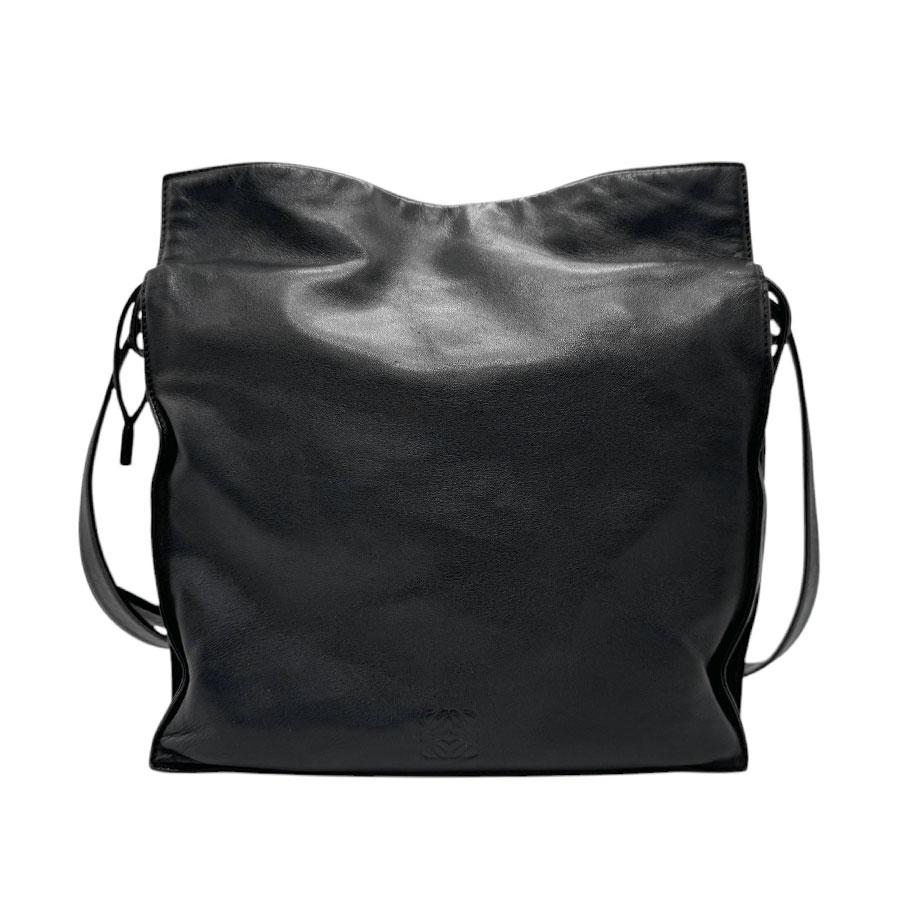 LOEWE（ロエベ） ショルダーバッグ アナグラム レザー ブラック