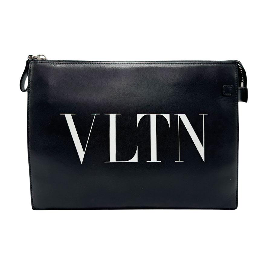 最終値下げヴァレンティノ ガラヴァーニ　ロゴ　クラッチバッグ　レザー　ブラック ヴァレンティノ ガラヴァーニ Valentino Garavani クラッチバッグ