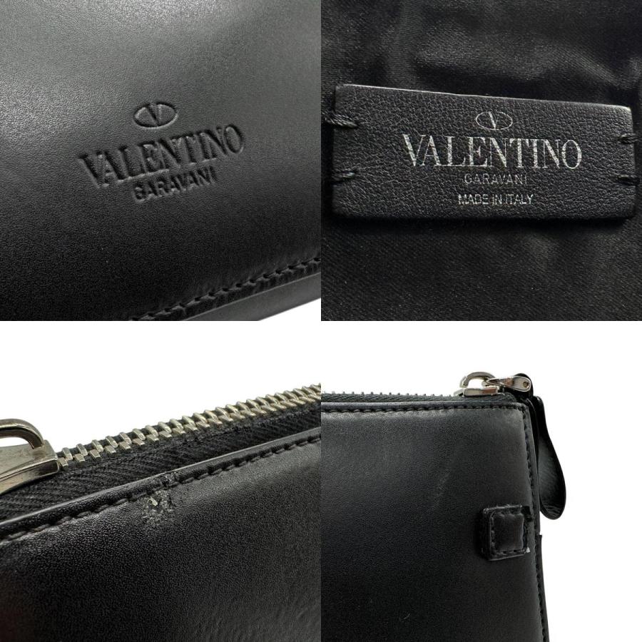 ヴァレンティノ ガラヴァーニ　ロゴ　クラッチバッグ　レザー　ブラック ヴァレンティノ ガラヴァーニ Valentino Garavani クラッチバッグ