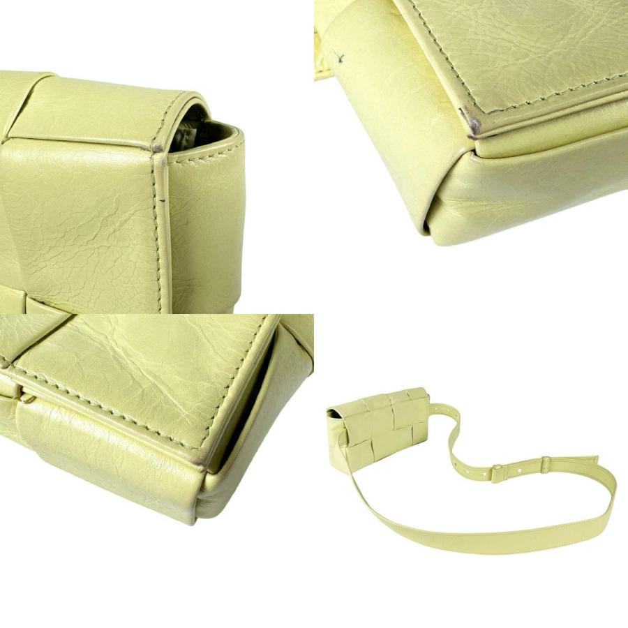 ボッテガヴェネタ BOTTEGAVENETA ボディバッグ カセット レザー ライト