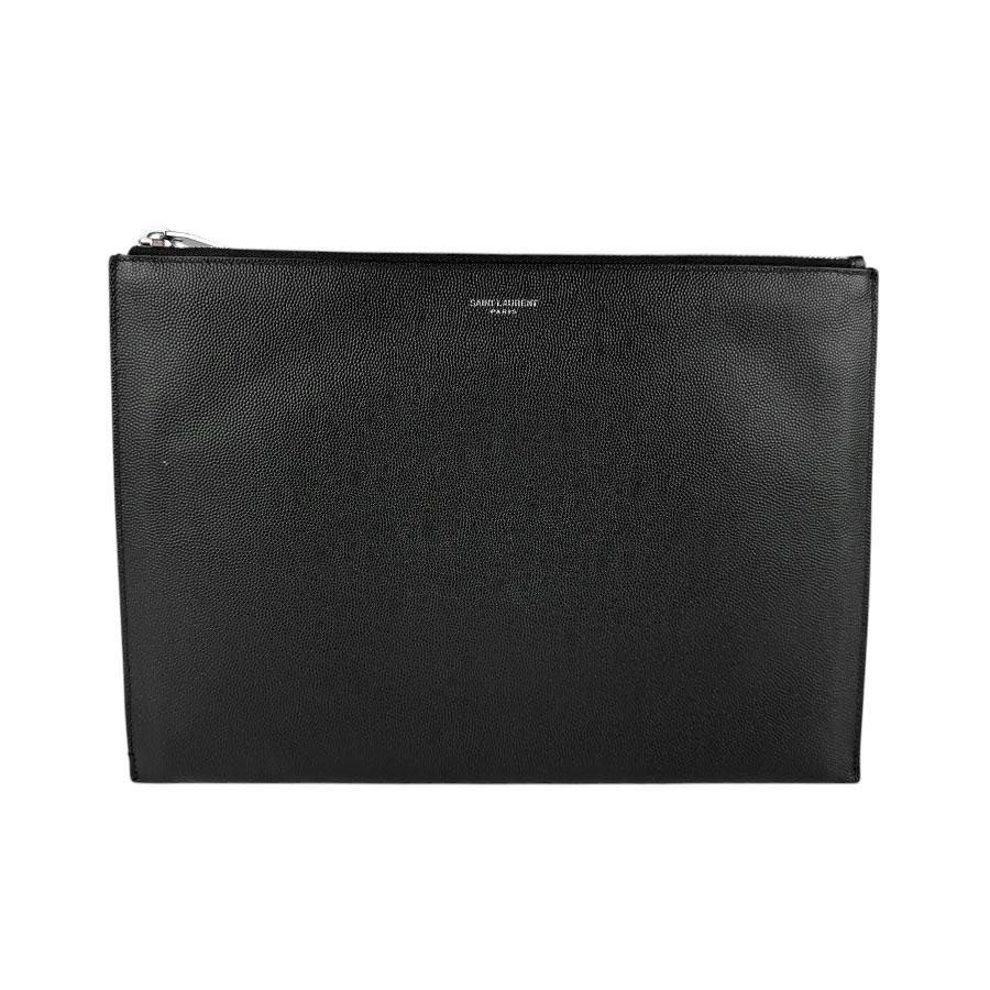 サンローラン　クラッチ　美品♡格安　早い者勝ち サンローラン SAINT LAURENT クラッチバッグ レザー ブラック