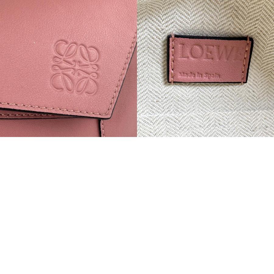 LOEWE ロエベ ショルダーバッグ パズル ホーボー レザー ピンク  