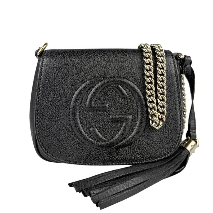 GUCCI ソーホー ショルダーバッグ 黒 GUCCI（グッチ） ショルダーバッグ ソーホー レザー ブラック