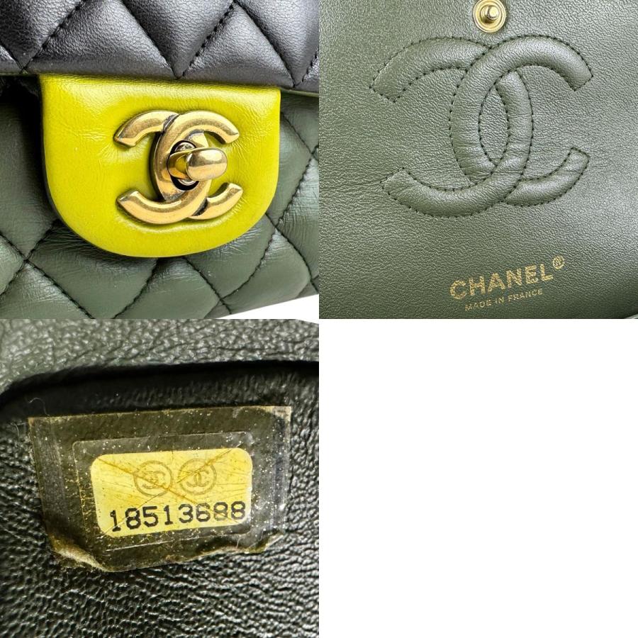 CHANEL ラムスキンカーキショルダーバッグ CHANEL シャネル ショルダーバッグ ミニ マトラッセ 20 ココマーク