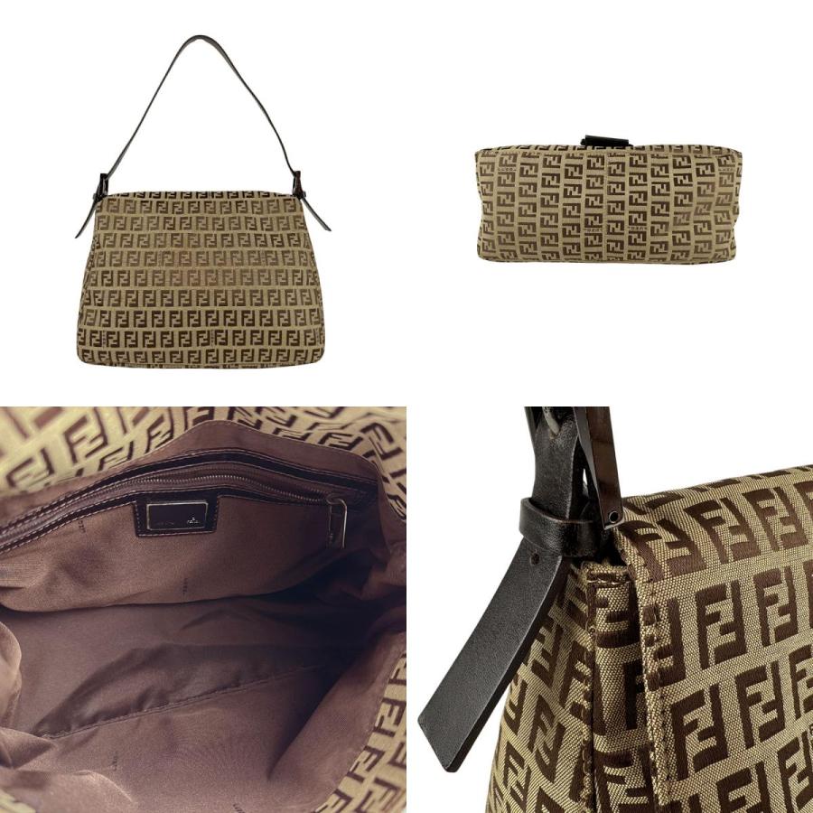 フェンディ　ズッキーノ　キャンバス　ワンショルダー　ブラウン FENDI フェンディ ワンショルダー ズッキーノ キャンバス レザー