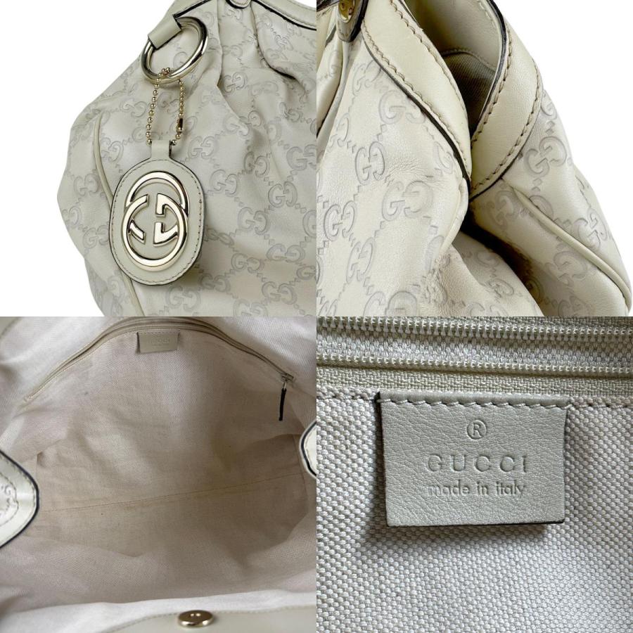 Gucci ベージュ レザーハンドバッグ(値下げ中) GUCCI（グッチ） ハンドバッグ レザー ライトベージュ : ブランド