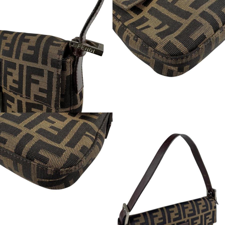 FENDI ズッカ　ハンドバッグ　トートバッグ　ナイロン　レザー　ブラウン FENDI - 【FENDI】トートバッグ ズッカ柄 ナイロン ブラウンの