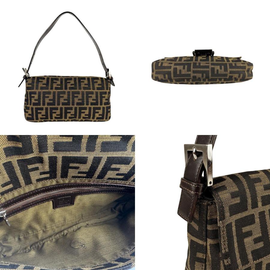 FENDI フェンディ ミニバゲット ズッカ柄 ショルダーバッグ 美品 FENDI（フェンディ） ショルダーバッグ ズッカ バゲット キャンバス
