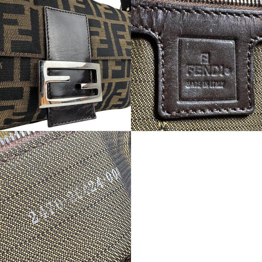 FENDI（フェンディ） ショルダーバッグ ズッカ バゲット キャンバス