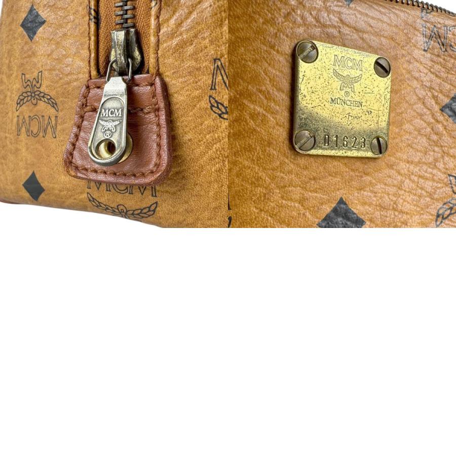 MCM エム シー ハンドバッグ レザー ブラウン/ブラック MCM エム シー ハンドバッグ レザー ブラウン/ブラック