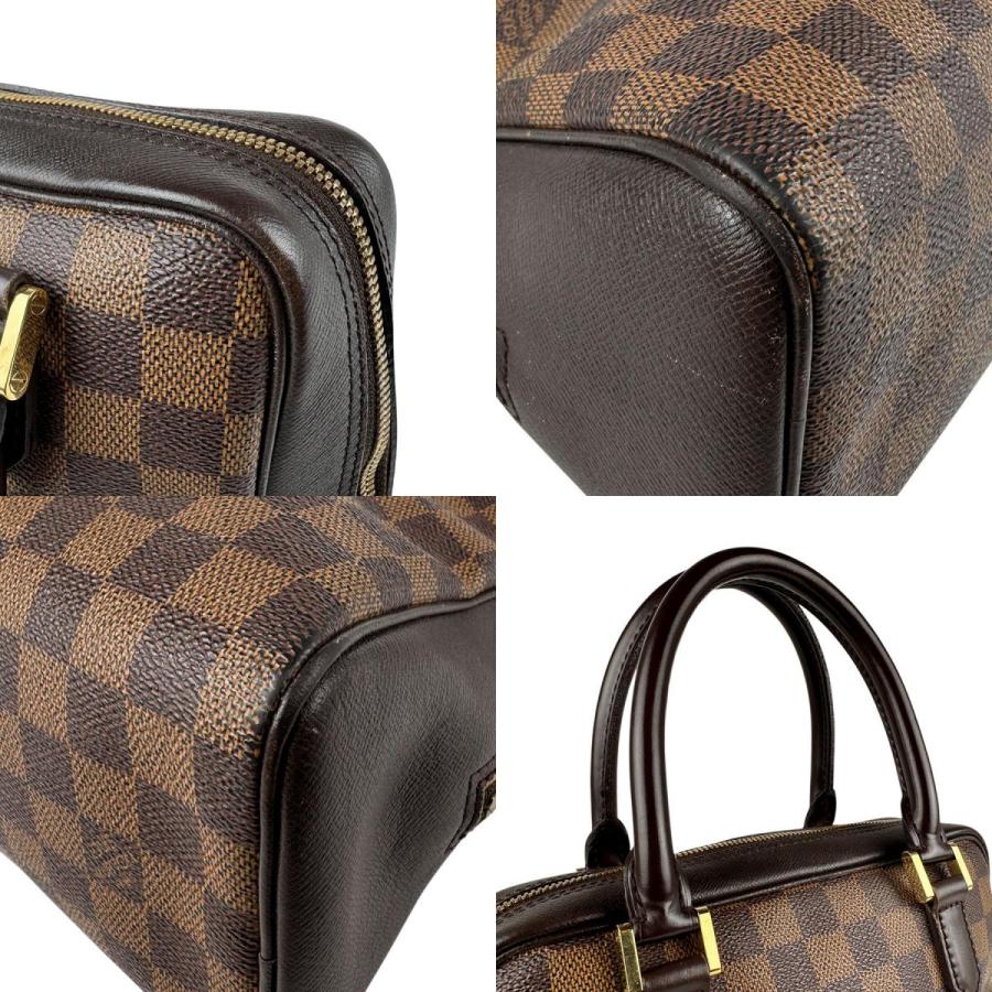 ルイヴィトン　ヴィトン ダミエ　ブレア　ブラウンレザーハンドバッグ ルイヴィトン ヴィトン ダミエ ブレア ブラウンレザー