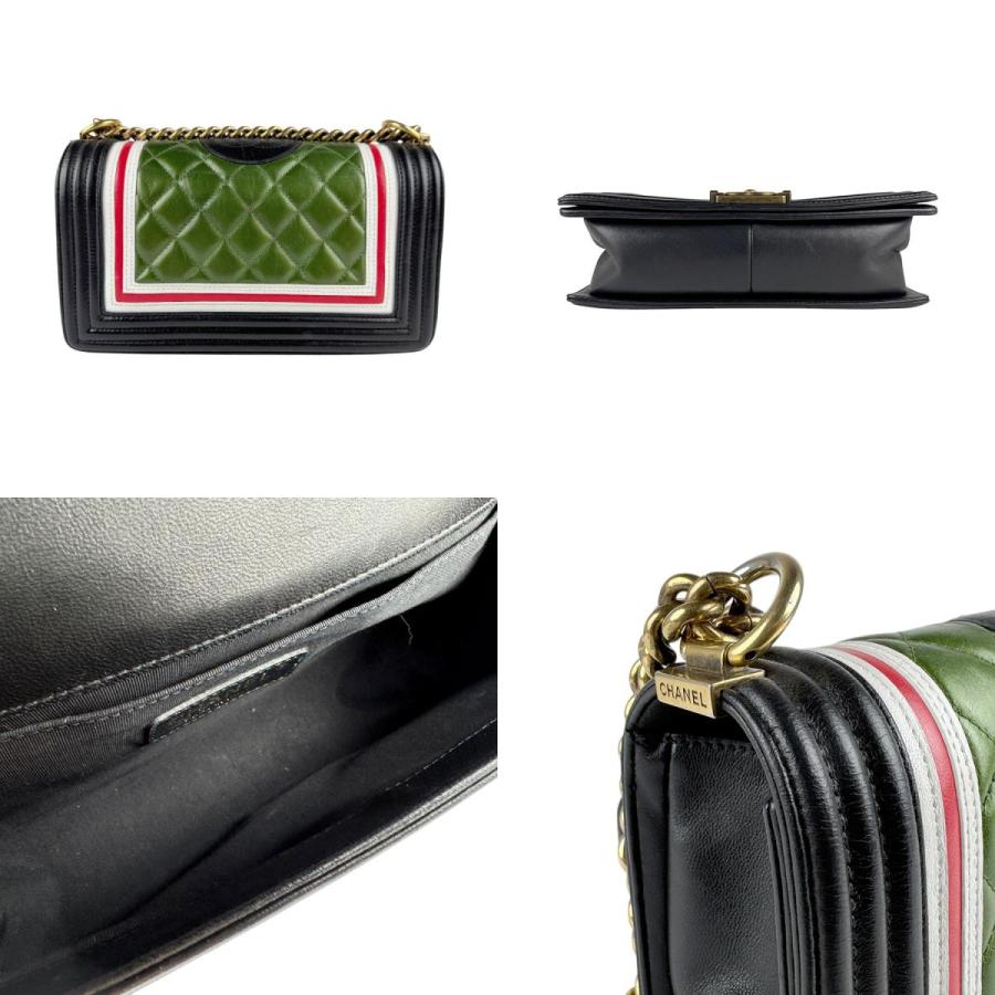 CHANEL（シャネル） ショルダーバッグ ボーイシャネル レザー グリーン