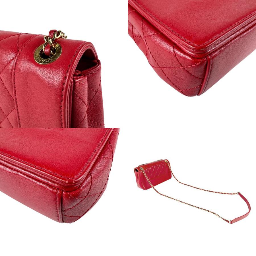 CHANEL（シャネル） ショルダーバッグ レザー レッド : ブランド