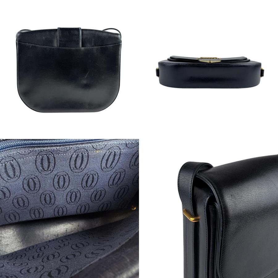 Cartier（カルティエ） ショルダーバッグ レザー ネイビー : ブランド