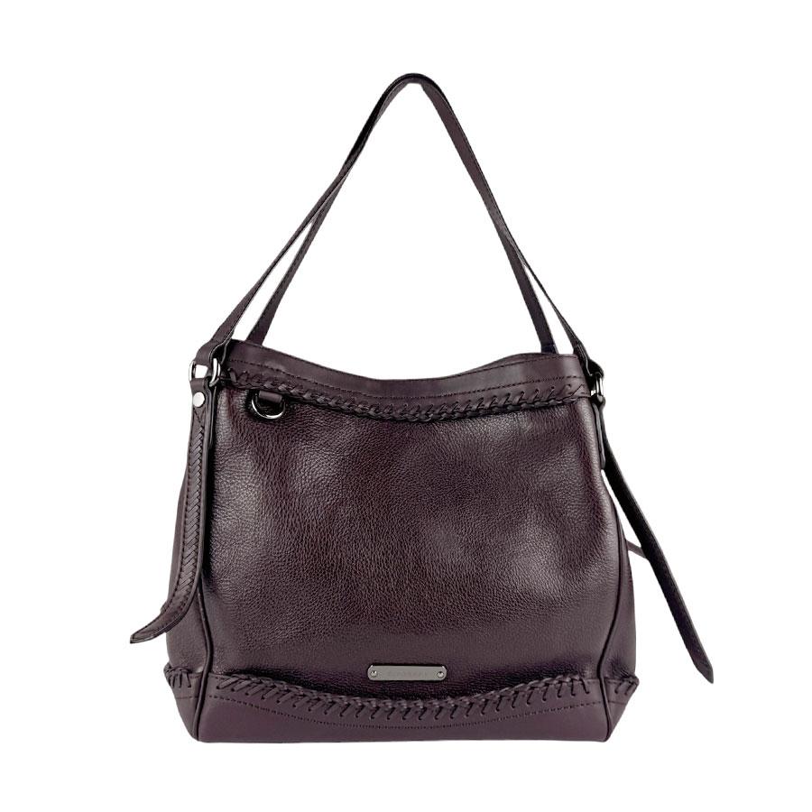 BURBERRY レザー ハンドバッグ ブラウン(内外共に美品) BURBERRY（バーバリー） ハンドバッグ レザー ブラウン : ブランド