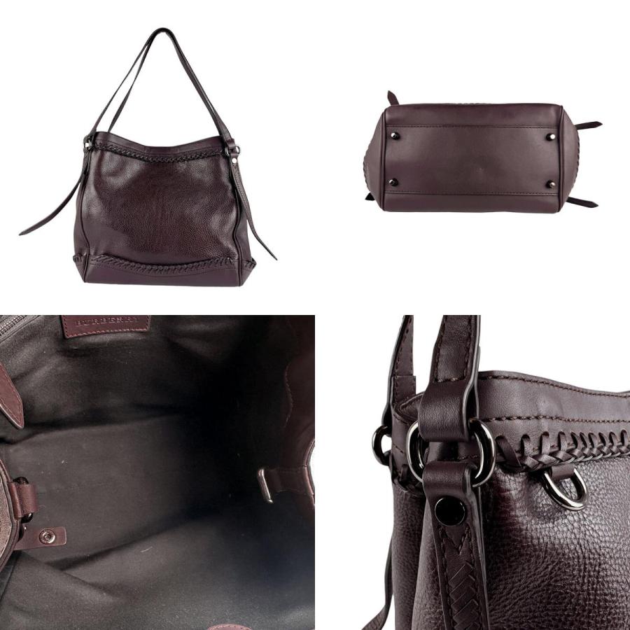 BURBERRY（バーバリー） ハンドバッグ レザー ブラウン : ブランド