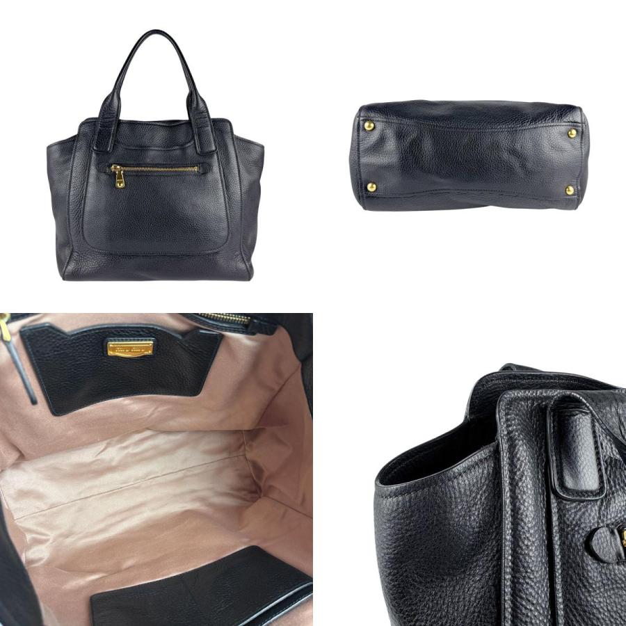 miu miu（ミュウミュウ） ハンドバッグ レザー ブラック : ブランド