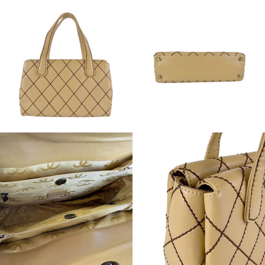 CHANEL（シャネル） ハンドバッグ ワイルドステッチ レザー ベージュ