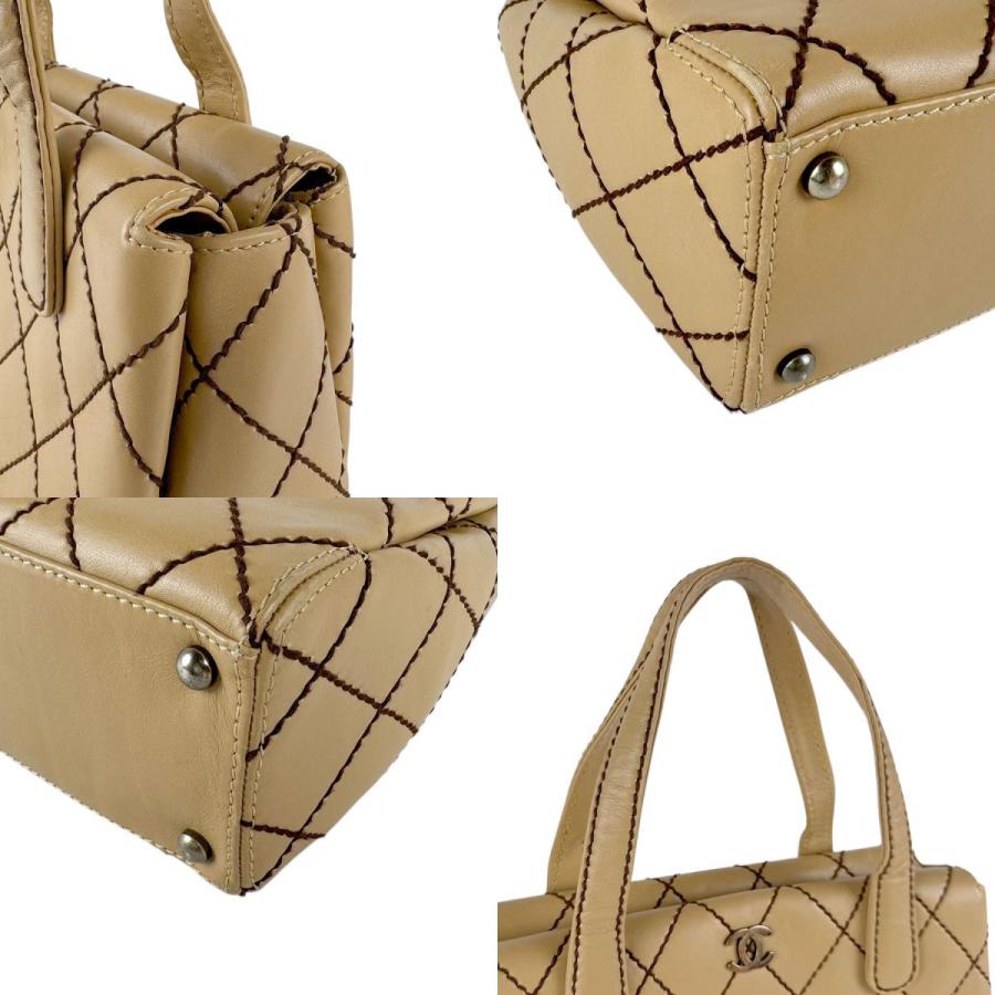 CHANEL（シャネル） ハンドバッグ ワイルドステッチ レザー ベージュ