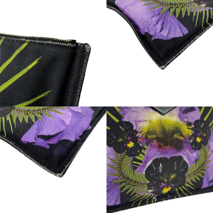 ジバンシィ GIVENCHY クラッチバッグ キャンバス ブラック×マルチ