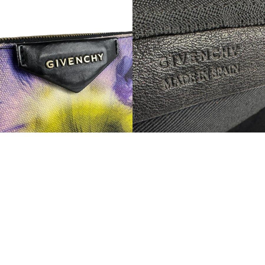ジバンシィ GIVENCHY クラッチバッグ キャンバス ブラック×マルチ