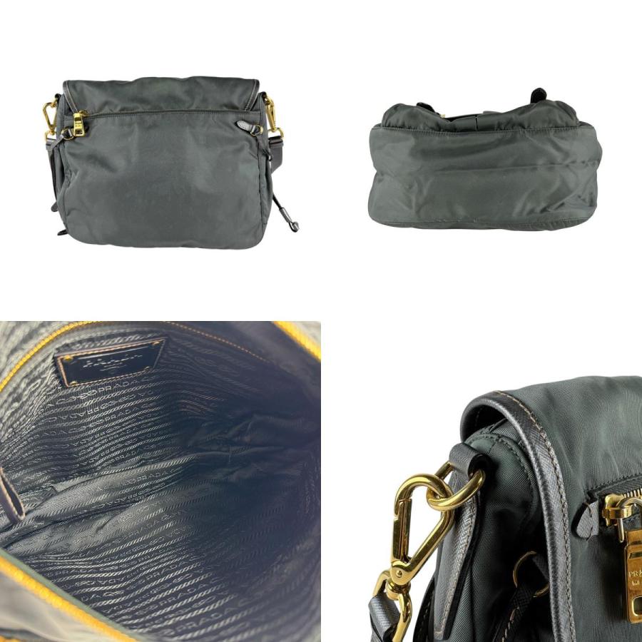 PRADA プラダ ショルダーバッグ ナイロン グリーン系グレー PRADA プラダ ショルダーバッグ ナイロン グリーン系グレー