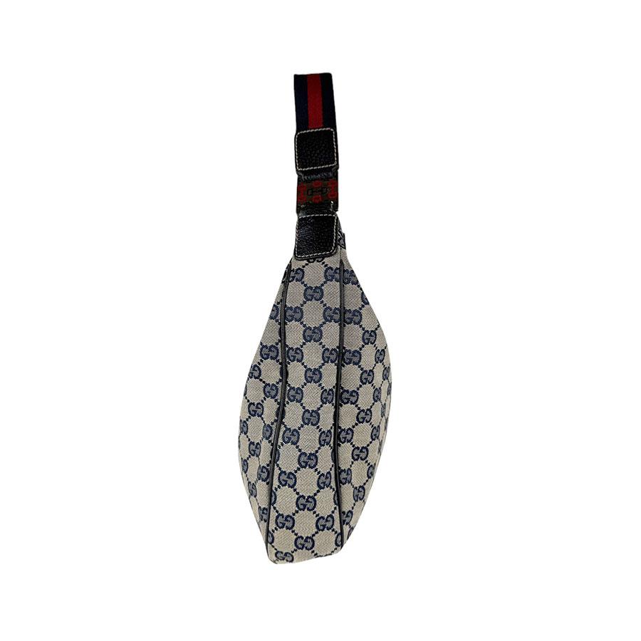 GUCCI グッチ GGキャンバス ネイビー ショルダーバッグ GUCCI グッチ ショルダーバッグ GGキャンバス/レザー ネイビー