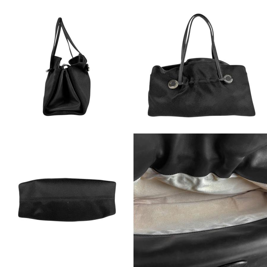 BVLGARI（ブルガリ） ハンドバッグ キャンバス/レザー ブラック