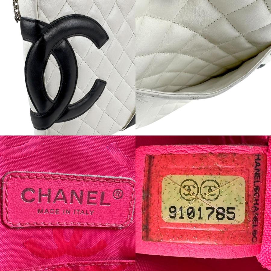 CHANEL（シャネル） ショルダーバッグ レザー ホワイト×ブラック