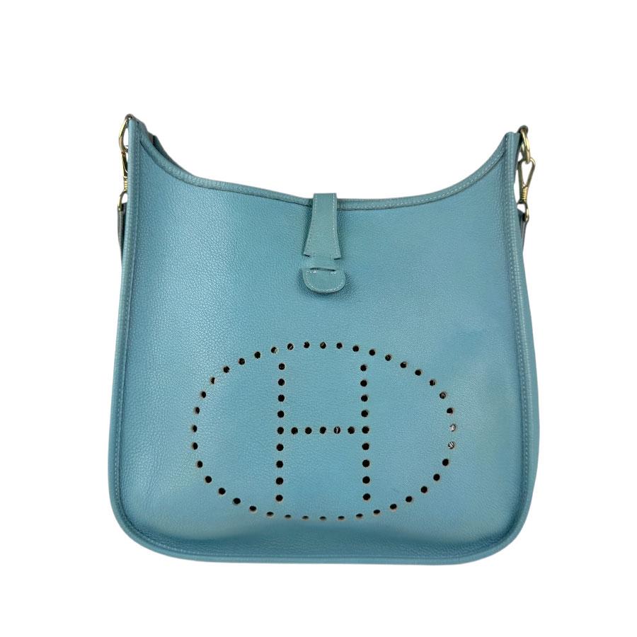 HERMES エヴリン ショルダーバッグ ブルー HERMES（エルメス） ショルダーバッグ エヴリン2 レザー ブルー