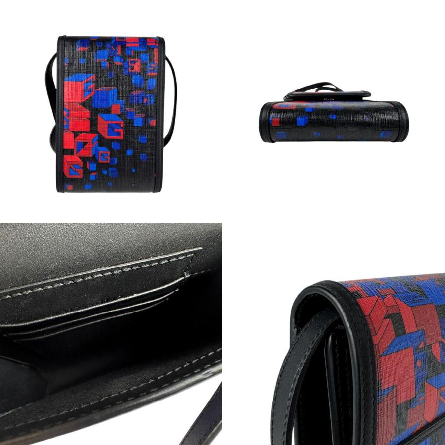 Gucci ネイビー ポーチ GUCCI（グッチ） フォンポーチ フォンホルダー PVC/レザー ブラック