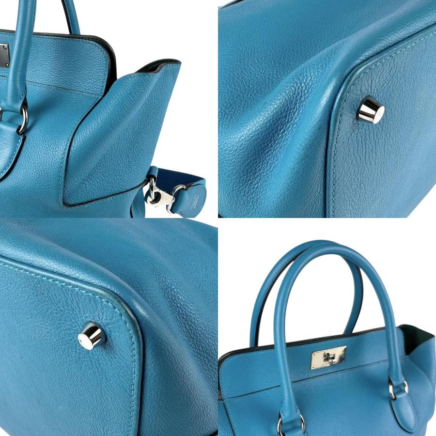 HERMES エルメス ツールボックス 26 ハンドバッグ ショルダーバッグ ブルー/グリーン 14067 レディース【中古】 z5034 HERMES（エルメス） ハンドバッグ ショルダーバッグ ツールボックス 26