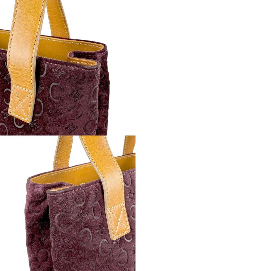 CELINE（セリーヌ） ハンドバッグ スエード/レザー ボルドー/ブラウン