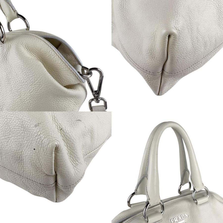 PRADA（プラダ） ショルダーバッグ ハンドバッグ レザー ホワイト