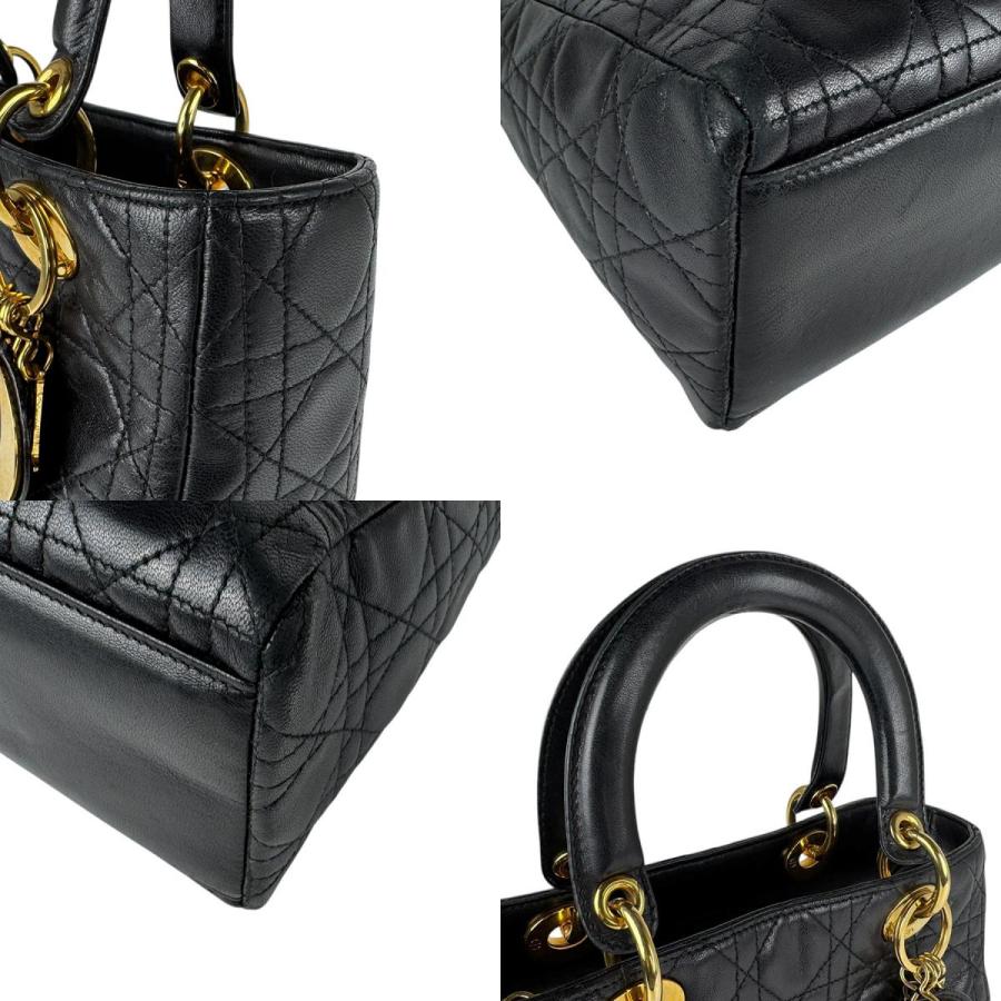 Dior マイレディディオール ラムスキン ハンドバッグ ショルダー ブラック クリスチャンディオール Christian Dior ハンドバッグ ショルダー