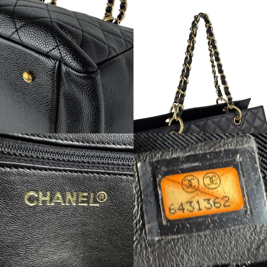 CHANEL キャビアスキン ハンドバッグ CHANEL シャネル ハンドバッグ キャビアスキンレザー ブラック