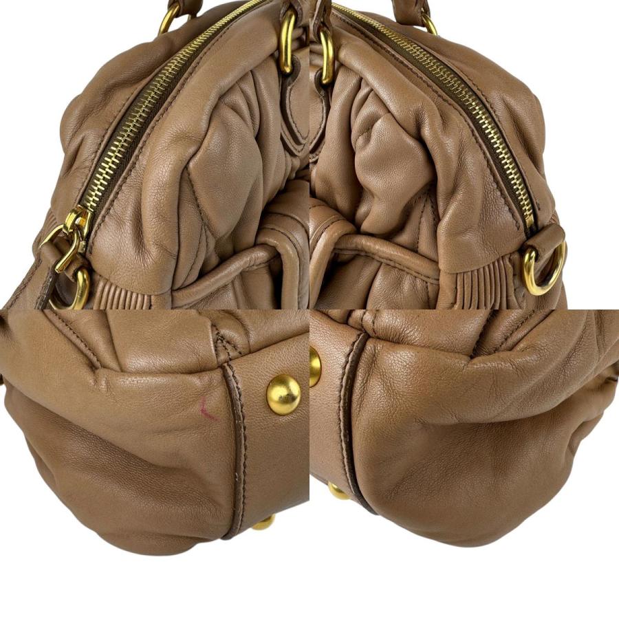 miu ミュウミュウ MIUMIU ハンドバッグ ショルダーバッグ レザー