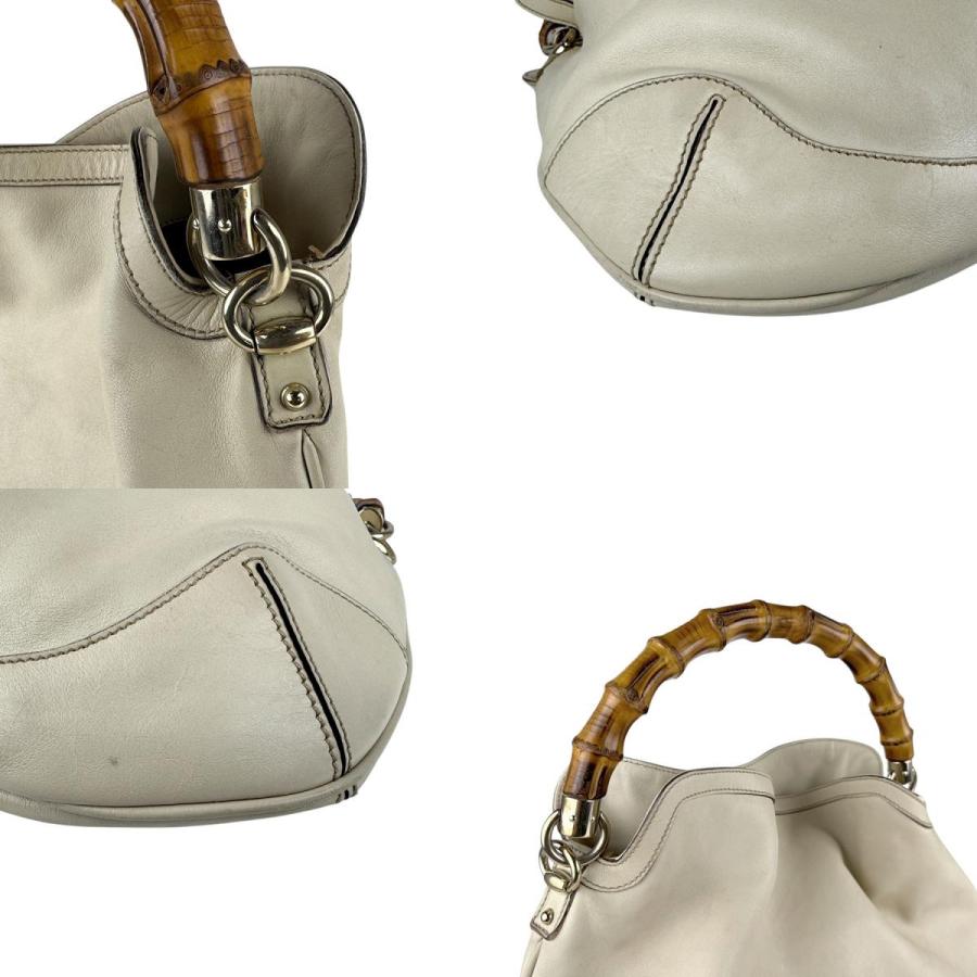GUCCI（グッチ） ショルダーバッグ ハンドバッグ レザー アイボリー