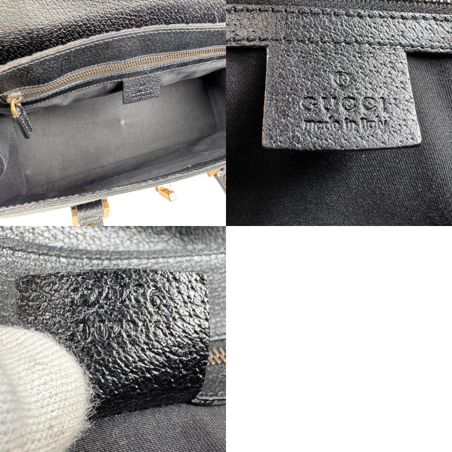GUCCI（グッチ） ハンドバッグ GGキャンバス/レザー ブラック